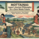 Japanese furoshiki cloth wrapping mottainai concept