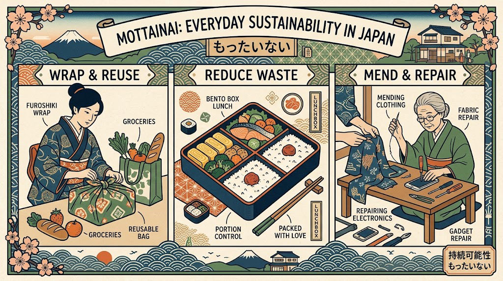 Modern examples of upcycling and repair in Japanese households