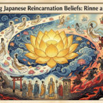 Stylized illustration of Rinne, representing Japanese reincarnation beliefs