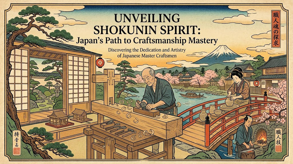 Japanese artisan carefully shaping pottery, embodying shokunin spirit